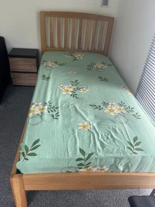 Single Bed Plus Mattress & Bedside Table For Sale - Picture 1 of 2