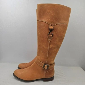 Sperry Top Sider Victory Cadence Riding Boot Sz 8.5 Tan Light Brown Leather Hook - Picture 1 of 12