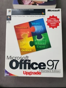 Microsoft Office 97 Standard Edition Upgrade Big Box comes with product key - Zdjęcie 1 z 5