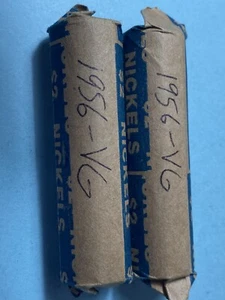 FULL ROLL OF 1956-P JEFFERSON NICKELS, GRADE VERY GOOD. - Picture 1 of 7