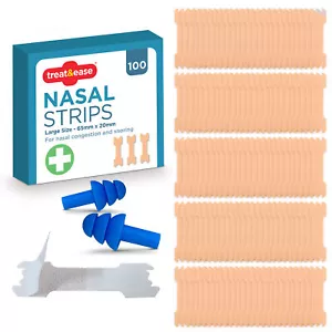 100-500 Nasal Strips Large For Snoring Nose Anti Snore Clear Breathing Sleep Aid - Picture 1 of 7