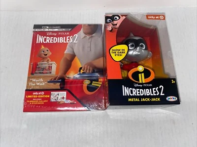 Incredibles 2 (4K +BluRay+ Target JACK JACK FIGURE & GALLERYBOOK **READ OOP - Image 1 of 4