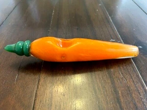 6.5" Premium Glass Pipe Bowl Vegetable Carrot - Picture 1 of 2