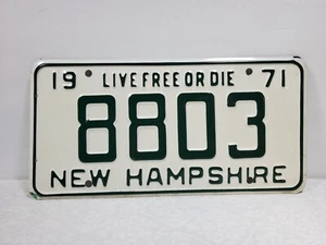 Matrícula de New Hampshire 1971 8803 - Imagen 1 de 5