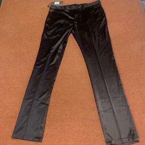 NWT Mens Prestige  Chocolate Rayon Silky Pants Size 38/35 - Picture 1 of 7