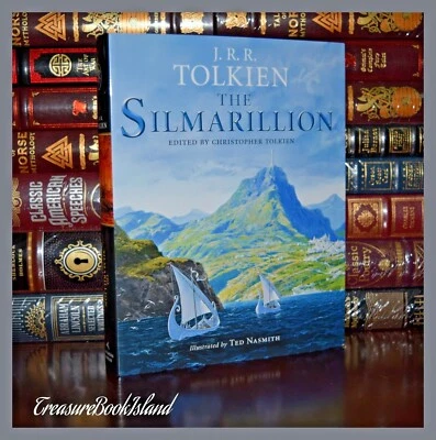 The Silmarillion by J.R.R. Tolkien Illustrated  C. Tolkien New Deluxe Hardcover - Image 1 of 4