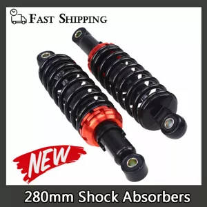 Suspensión amortiguadores traseros 280 mm 11"" aptos para Kawasaki Honda Suzuki Universal - Imagen 1 de 6