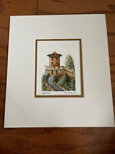 Nashville Tennessee Artist Phil Ponder ~ 2012 Matted Print Great Wall China