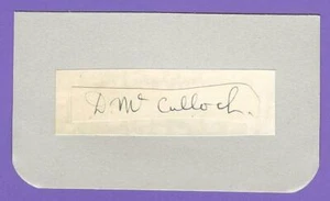 AUTÓGRAFO ORIGINAL RARO DAVE MCCULLOCH HEART OF MIDLOTHIAN FC 1932-1934 - Imagen 1 de 1