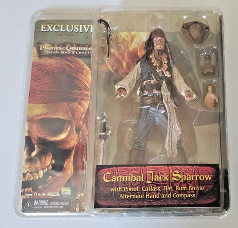 NECA Pirates of the Caribbean Action Figure Cannibal Jack Sparrow Exclusive New Cover