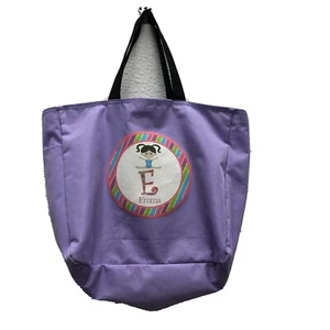 Gymnastics Cheer Personalized Tote Bag Gymnast Cheerleader Emma Purple EUC  - Picture 1 of 7