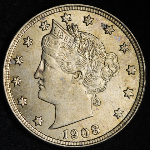 1908 Liberty V Nickel CHOICE BU *UNCIRCULATED* MS E164 TCCM Cover