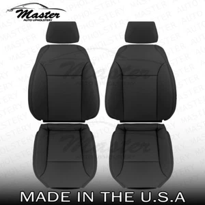Fits 2004-2009 Saab 9-3 CONVERTIBLE Black Leather Seat Cover Replacements - Picture 1 of 49