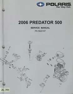 JL393 Polaris 2006 Predator 500 Service Manual (2005) PN 9920187 - Picture 1 of 1