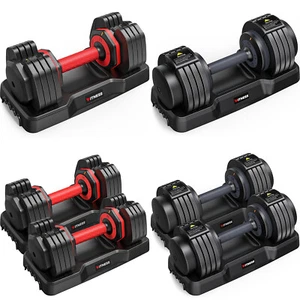 Pesas ajustables 25/55 libras gimnasio en casa ejercicio ejercicio cuerpo completo entrenamiento negro - Imagen 1 de 16