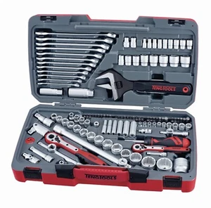 Teng Tools TM127 127 Piece 1/4" 1/2" and 3/8" Drive Socket Tool Set - Picture 1 of 3