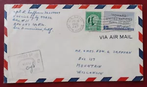 US 1945 Military Censored Cover APO 247 California to Wisconsin VF/XF 3472-1 - Picture 1 of 2