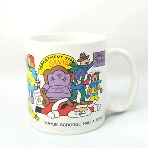 Vintage Russ Berrie Maybe Scrooge Had A Point Christmas Holiday Coffee Mug - Imagen 1 de 5
