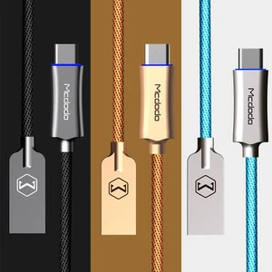 USB Type C Mcdodo Smart LED Auto Disconnect Quick Charge Data Cable Galaxy S8+ - Picture 1 of 12