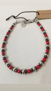 Bracciale Uomo Argento Ananda 925 con beads e pietre dure Ref- A-BR506B - Foto 1 di 2