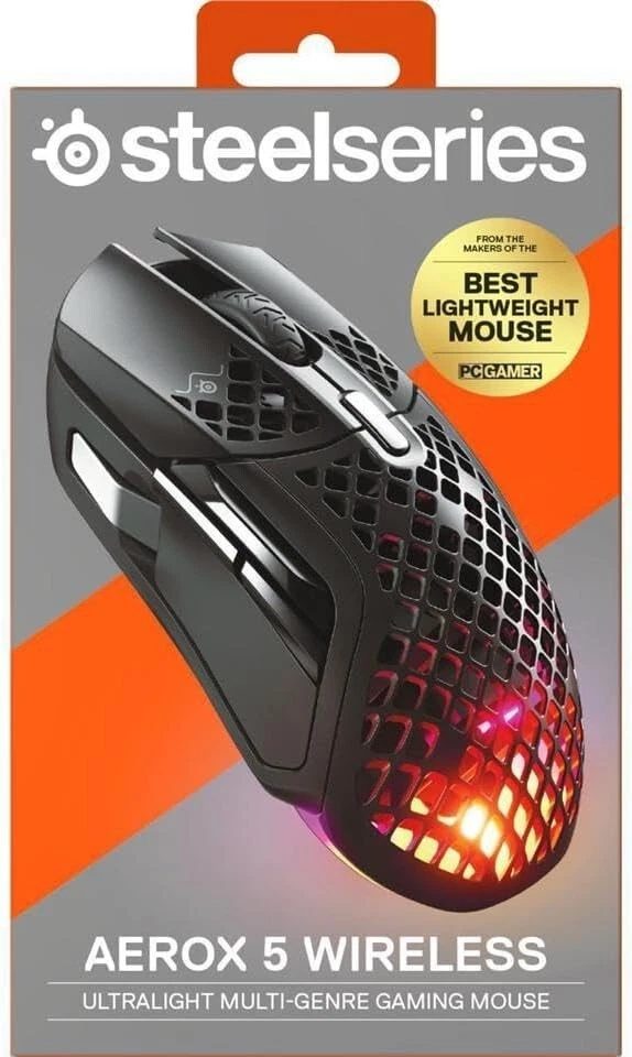 SteelSeries Aerox 5 Wireless Ultralight Gaming Mouse - Black (62406) - Image 1 of 1