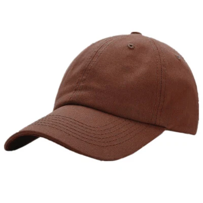 Gorra de béisbol pelota papá visera sombrero ajustable liso lavado 100 % algodón gorras Foto 1 de 3