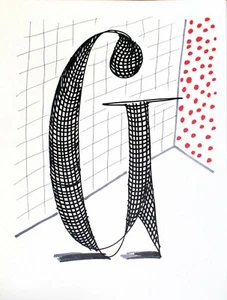 David Hockney Alphabet Buchstabe G seltene limitierte Lithographie NEUWERTIG mit Gedicht - Bild 1 von 4