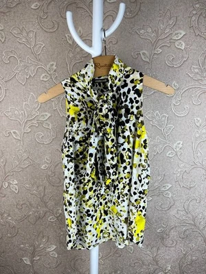 Blusa Roberto Cavalli Multicolor Estampada Seda Cuello Detalle Corbata Talla 38 Foto 1 de 4