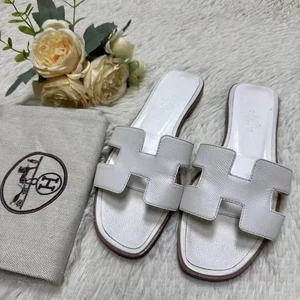 HERMÈS Oran Sandalen weiß Größe 37, zweimal getragen, Top Zustand - Bild 1 von 7