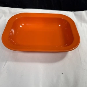 Vintage Texas Ware rechteckige Schüssel 119 orange Melamin 10”x7,5” - Bild 1 von 6