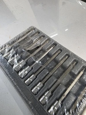 SNAP-ON 1/4in & 3/8in Drive 10 Piece Long Torx Socket Bit Set T8 - T50 210EFTXL - Image 1 of 4