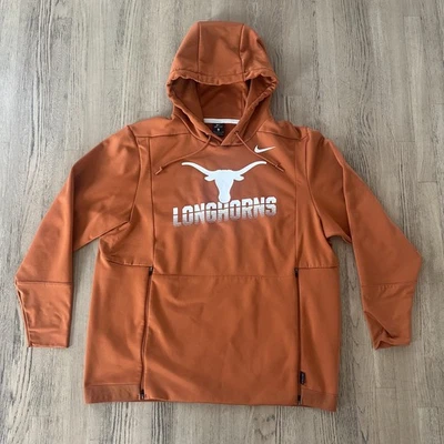 Sudadera con capucha Nike Texas Longhorns On Field ajuste térmico para hombre XL naranja Foto 1 de 4
