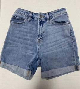 American Tall Women's Shorts Hi Rise Skinny Sz 26 / 1, Light Blue Rolled Cuff - Picture 1 of 4