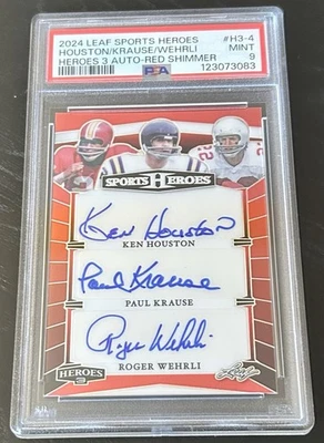 PSA9 - 2024 Leaf Metal Sports Heroes Ken Houston Paul Krause Roger Wehrli #19/20 - Image 1 of 2