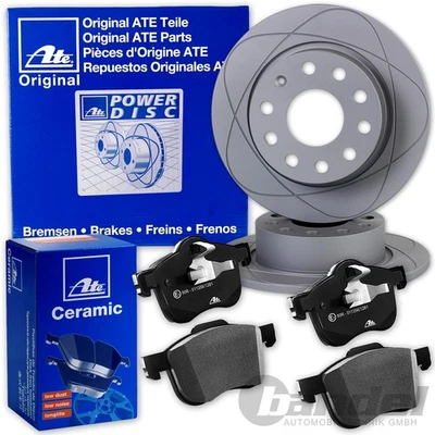 DISCHI FRENO ATE PowerDisc + PASTIGLIE CERAMICHE POSTERIORI per FORD FOCUS 2 + C-MAX - Immagine 1 di 4