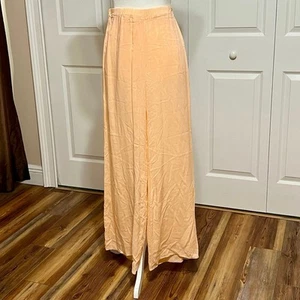 Luxe Palazzo Pantalones Mujer’s Pequeño Melocotón Ligero Pull-on 100% Rayón. USA - Imagen 1 de 5