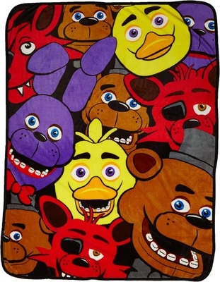 Five Nights at Freddy's Group All Over Print 48" X 60" Plush Throw Blanket - Image 1 of 3