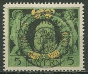 Bayern 1911 Prinzregent Luitpold Linienzähnung 92 B mit TOP-Stempel - Bild 1 von 1