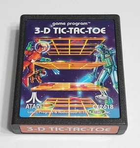 3-D TIC-TAC-TOE Atari 2600 Spiel mit schönem Custom Label - Bild 1 von 1