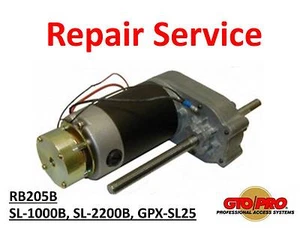 REPAIR SERVICE Of Your GTO SL1000B/1200B/2000B/2200B GPX-SL25 Gate Opener Motor - Picture 1 of 1