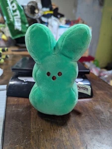 PEEPS Plush Green Small 6" Easter Bunny Rabbit Stuffed Soft Toy Cuddle - Picture 1 of 4