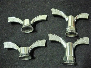 Vintage GRIPFAST ALLOY Wing Nuts for front & rear hub 1 SET (2 pairs) NOS - Picture 1 of 3