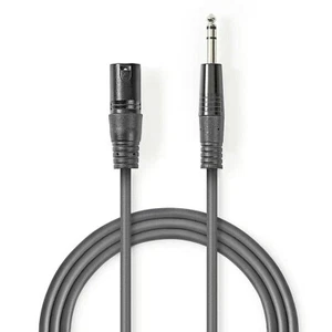 CAVO DA XLR MASCHIO 3 POLI A JACK STEREO SPINA 6.35 MM BILANCIATO 3 METRI GRIGIO - Imagen 1 de 3