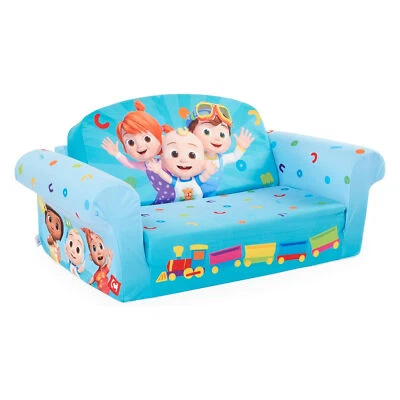 Sofá cama de compresa de espuma abierta abatible 2 en 1 para niños Marshmallow Furniture, Cocomelon Foto 1 de 4