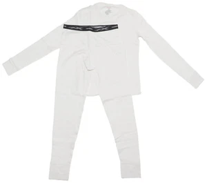 New XLarge Natural Hanes X-Temp Boys Thermal Rib Knit Set Includes Top & Bottom - Picture 1 of 10
