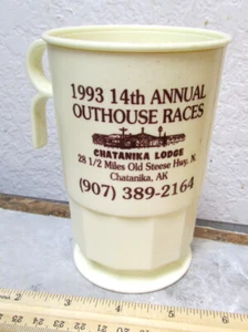 1993 Chatanika Days Alaska Spring Outhouse Race Festival plastic cup mug - Picture 1 of 5