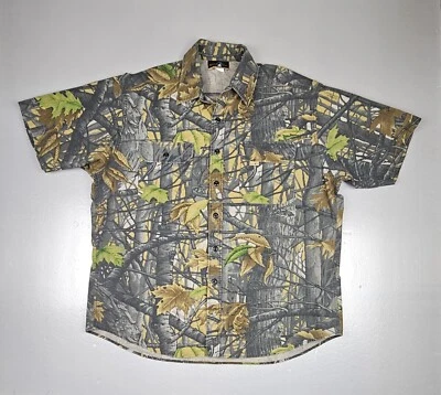 Hunters View Camo Button Up Shirt Mens XL. Ripstop Skyline Short Sleeve.  - Image 1 of 4