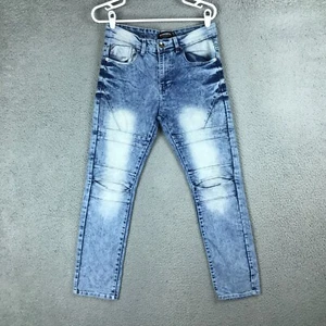 Southpole Boys Mid Rise Slim Straight Stretch Blue Jeans Size 18 - Picture 1 of 12