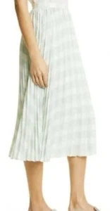 Toccin NY Pleated Plaid Midi Skirt in Mint Size XS - Bild 1 von 6