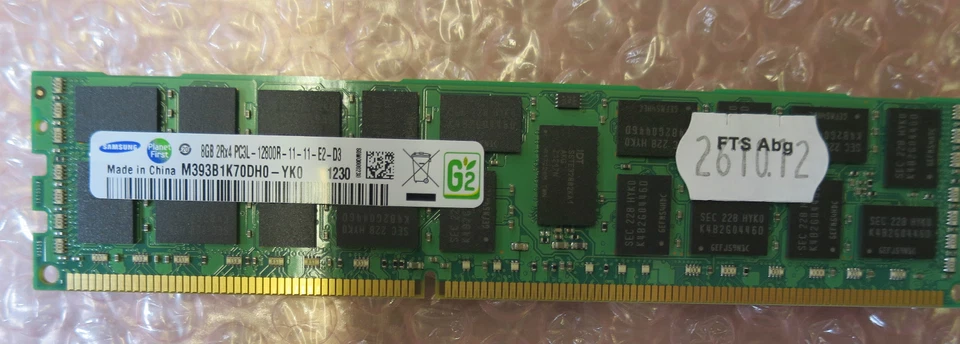 Fujitsu Original 8GB (1x8GB) S26361-F3697-L615 E615 2Rx4 L PC3-12800 DDR3-1600 - Image 1 of 1